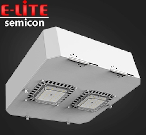 E-Lite introduces modular LED gas station canopy light and retrofit kit