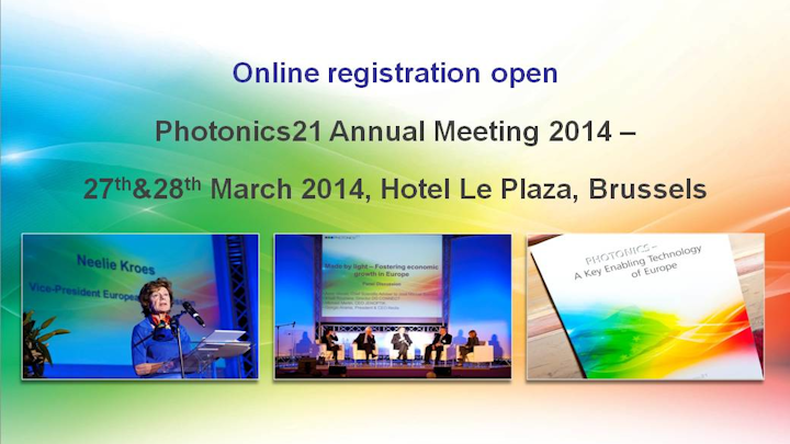 Photonics21 releases agenda for annual meeting, opens registration
