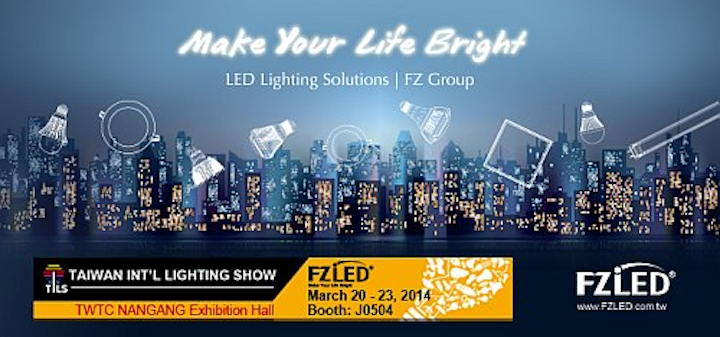 FZLED to show LED lamps and torch at Taiwan International Lighting Show 2014