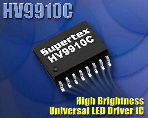 Supertex releases HV9910C LED driver IC with heat slug package