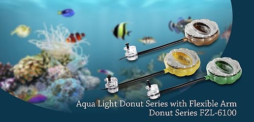 FZLED Donut Series LED aquarium lights are compact and adjustable