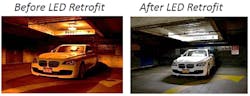 Independence LED&apos;s Vaportight fixtures deliver payback in less than 18 months for parking garage retrofit