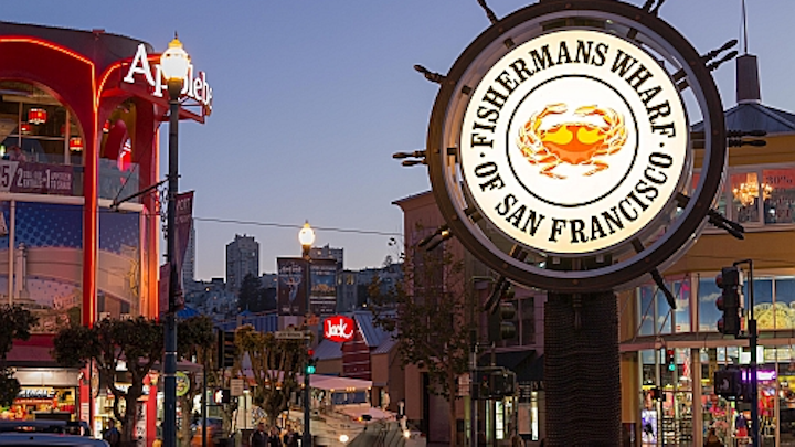 GE Lighting and Arrow Sign restore landmark San Francisco 'crab wheel' with LED sign lighting