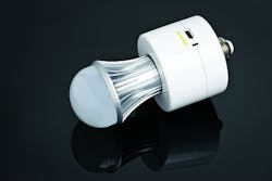 Wireless Environment announces battery-backed LED lamp socket for emergency lighting