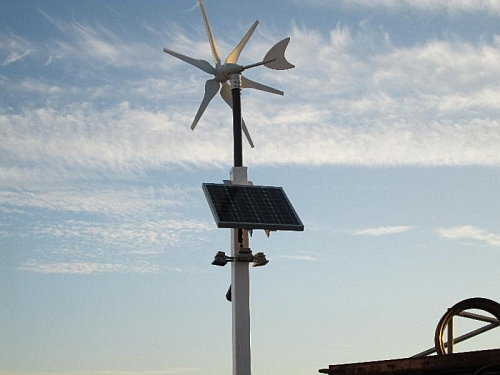 Liberated Energy harnesses wind and solar power for LED lighting and security system