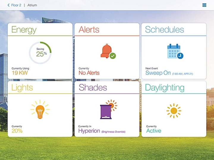 Lutron's Quantum Vue web-based software provides lighting control from any mobile device