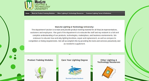 MaxLite offers training for lighting professionals with online university