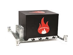 Nora Lighting&apos;s two-hour rated fire box housings accommodate various sized downlights