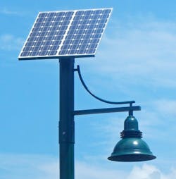 SEPCO&apos;s SolarUrban solar-powered LED fixture designed for street and area lighting