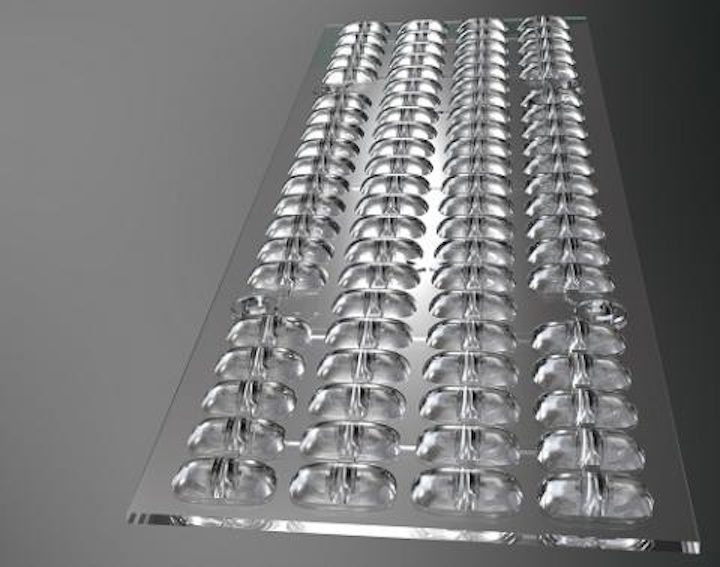Carclo mid-power optics array produces asymmetric beam pattern for various lighting designs