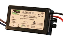 Green Watt Power&apos;s 18W LED power supply has 100-305 VAC universal input range