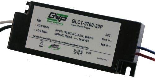 Green Watt Power releases 20W constant-current dimmable LED power supplies