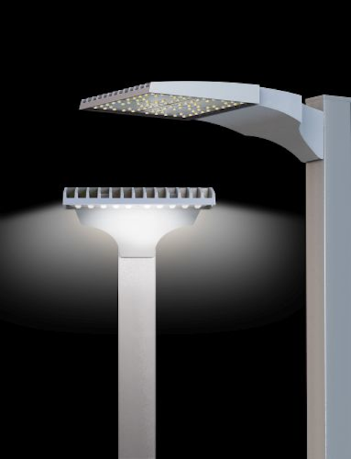 U.S. Architectural Lighting's low-profile LED roadway luminaire offers multiple mounting configurations
