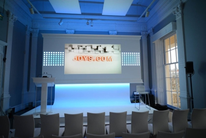 PSCo and Joy's complete event graphics display project with first 1.9-mm LED display rental in the UK
