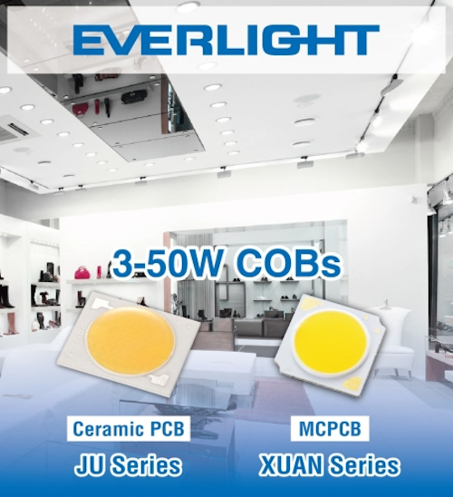 Everlight debuts 'Natural Light Technology' in COB LEDs for high-end illumination