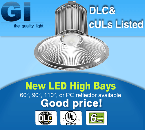 Green Inova offers DLC and UL/cUL listed LED high bays