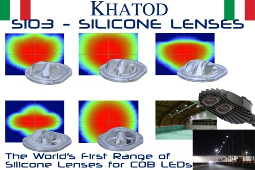Khatod develops SIO3 silicone lenses for COB LEDs