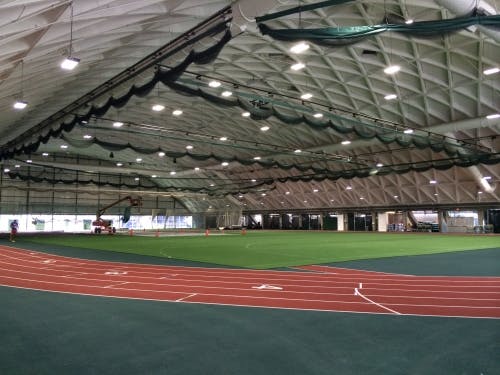 Leading Edge Design Group brings intelligent lighting system to Dartmouth&apos;s Leverone Fieldhouse