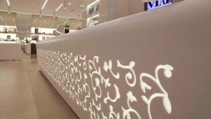 Ottica Marziali optical shop mixes ambient and accent LED lighting