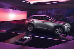 Philips combines luminous textiles and connectivity in auto dealer SSL project