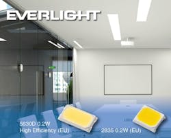 Everlight Electronics releases low/mid-power packaged LEDs suited for use in SSL tube lights
