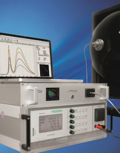 GL Optic's new spectrometer and integrating sphere can be coupled for LED spectral test and measurement