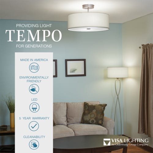 Visa Lighting offers Tempo Energy Star certified LED luminaires in various styles to complement decor