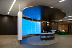 Seeyond installs suspended programmable LED-lit wall in commercial office space