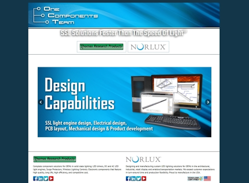 Thomas Research Products and Norlux launch joint website to offer lighting OEMs standard and custom SSL components
