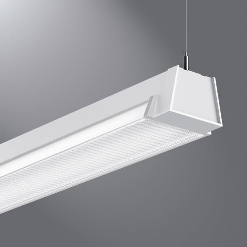 Eaton&apos;s Cooper Lighting linear LED luminaire provides direct/indirect illumination in open-ceiling environments