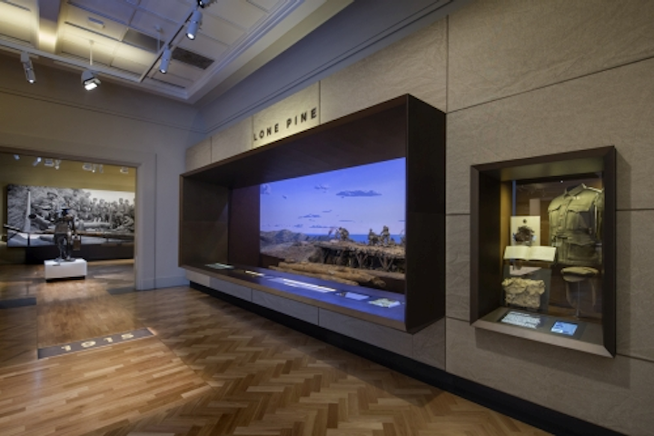 Gantom LED fixtures light First World War Galleries in Australia museum lighting application