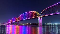 Louisville lights Big Four Bridge with dynamic Philips LED architectural lighting system