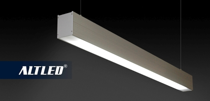 Aeon Lighting Technology's suspended linear LED fixture uses T8 tubes