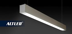 Aeon Lighting Technology&apos;s suspended linear LED fixture uses T8 tubes