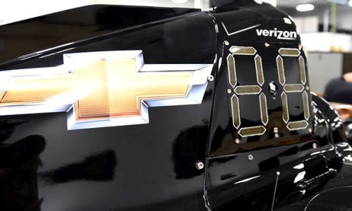 IndyCar racing autos will sport LED-based display panels for fan information