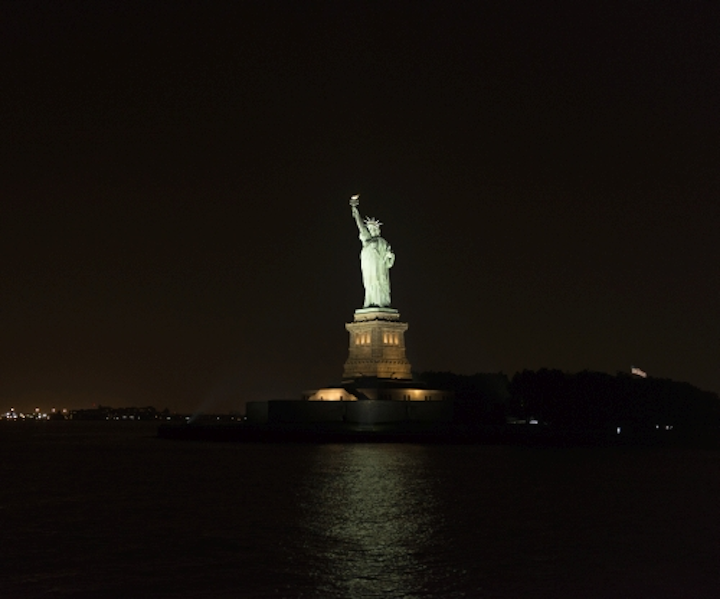 LEDs brighten freedom monument on New York’s historic Ellis Island. Source: Musco Lighting
