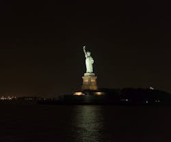 LEDs brighten freedom monument on New York&rsquo;s historic Ellis Island. Source: Musco Lighting
