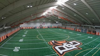 Cree LED high bay fixtures light Bowling Green field house
