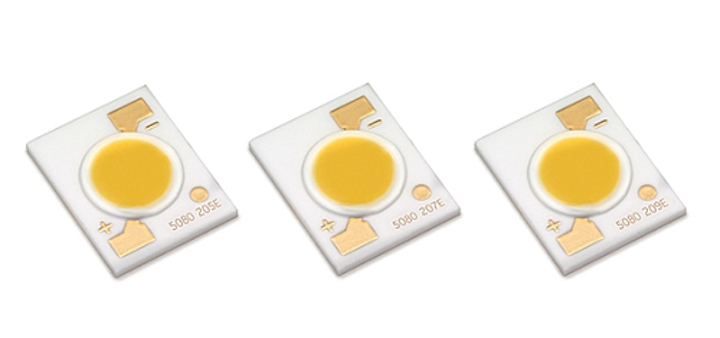 Compact COB LEDs from Lumileds generate 76,000 cd in a narrow beam.