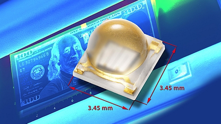 Vishay's ceramic-based, high-power UV LED delivers long lifetime in 365-nm wavelength range