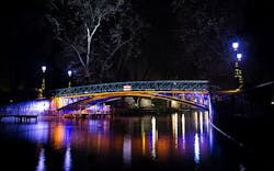 LEC Lyon lights Annecy&rsquo;s Lovers&rsquo; Bridge with networked LED lighting system