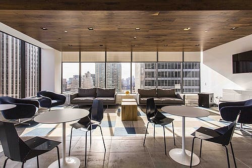 Organic Response&apos;s IoT technology might stay more independent if a non-lighting company acquires it. Above, the New York City offices of financial firm Dixon Advisory, lit by a combination of GE lighting and Organic Response sensors and controls.