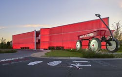 Acclaim Lighting bathes iconic Radio Flyer facility with colorful LED facade lighting Acclaim Lighting bathes iconic Radio Flyer facility with colorful LED facade lighting