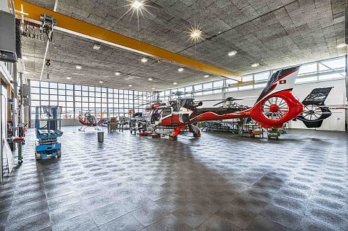 Zumtobel guarantees lux levels in lighting-as-a-service contract at Swiss helicopter hangar