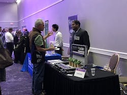 FIG. 1. The tabletop exhibits afforded Horticultural Lighting Conference attendees the chance to see the latest in LED components, enabling technologies such as optics, and finished lighting products &mdash; all developed specifically for the horticultural application.