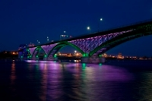 Peace Bridge Between Canada And Us Shines With Philips Led Peace Bridge Between Canada And Us Shines With Philips Led
