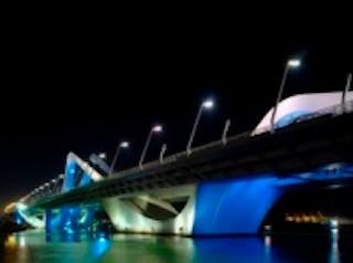 Martin Professional lights Sheikh Zayed Bridge Abu Dhabi LEDs