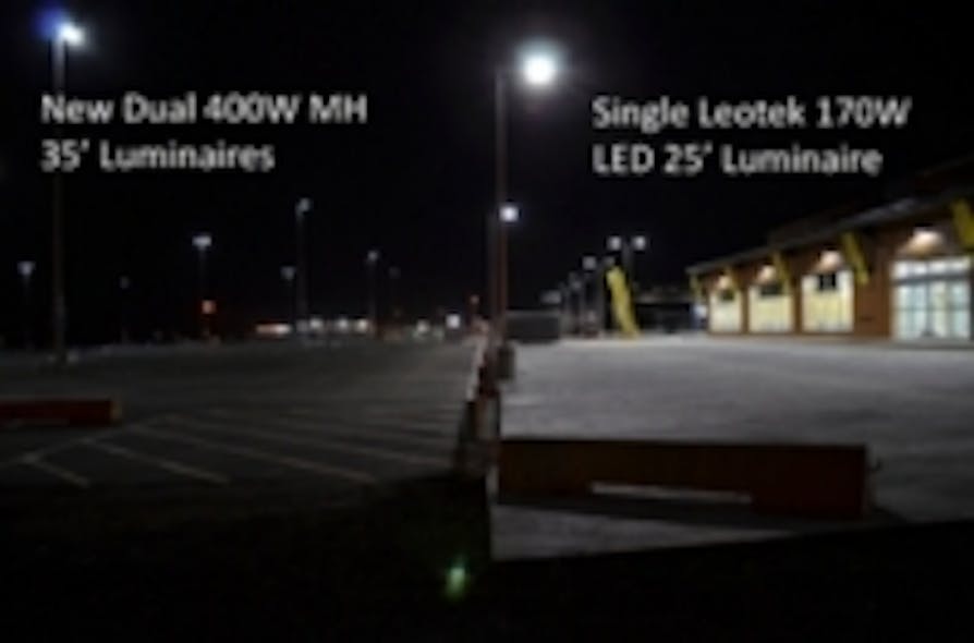 Compare the Leotek LED Difference at Edmonton International Airport