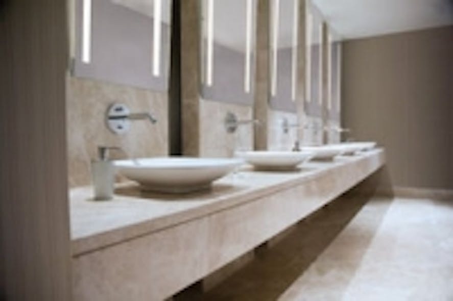 Aamsco now offers MirrorLux ADA angled mirror with energy efficient