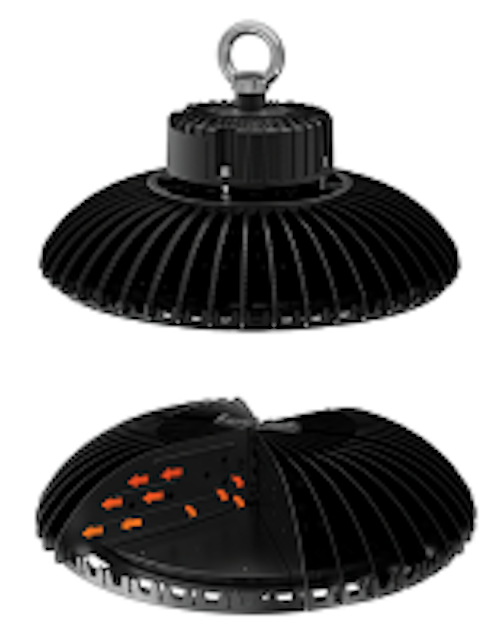 Integral LED high bay provides a lightweight HID replacement fixture